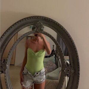 Zara Draped Bodysuit - Green